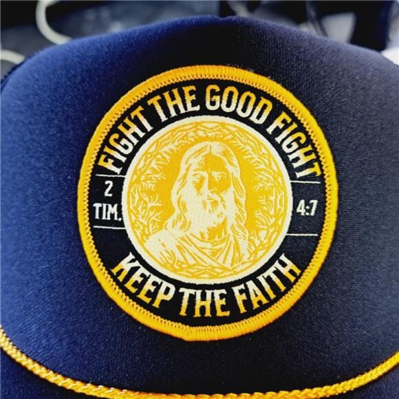 Faith Blessed Christian Jesus Embroidered Patch Foam Trucker Cap Hat Religious - Picture 4 of 5